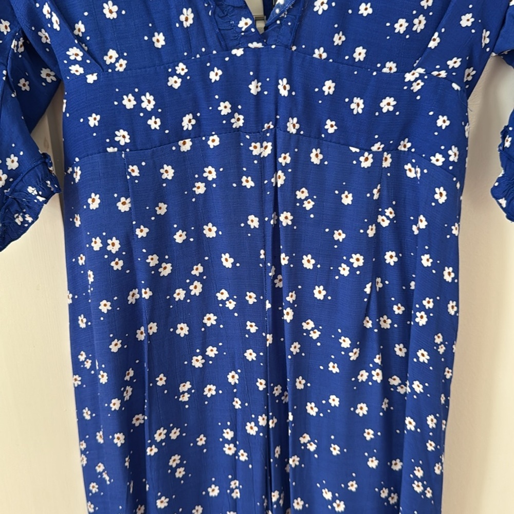 NWT Tuckernuck Faithful The Brand La Villa Cobalt Blue Wide-Leg Jumpsuit 6 - Picture 10 of 14